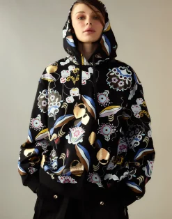 Sale Cynthia Rowley Gilded Garden Sweatshirt BLKMT