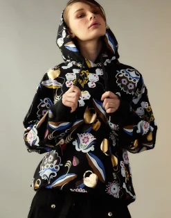 Sale Cynthia Rowley Gilded Garden Sweatshirt BLKMT