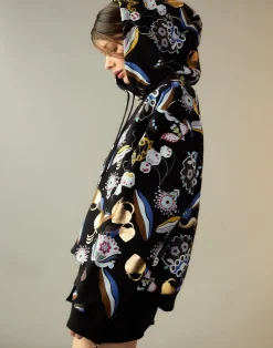 Sale Cynthia Rowley Gilded Garden Sweatshirt BLKMT