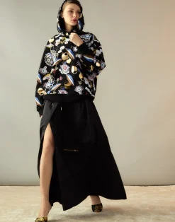 Sale Cynthia Rowley Gilded Garden Sweatshirt BLKMT