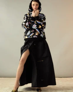 Sale Cynthia Rowley Gilded Garden Sweatshirt BLKMT