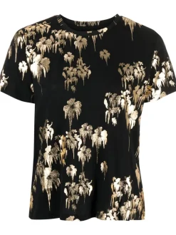 Outlet Cynthia Rowley Gold Foil T-Shirt BLKGLD
