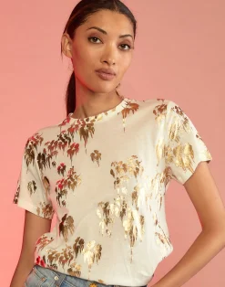 Online Cynthia Rowley Gold Foil T-Shirt WHGLD
