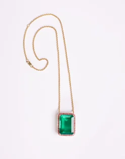 Sale Cynthia Rowley Green Topaz and Pink Tourmaline Pendant