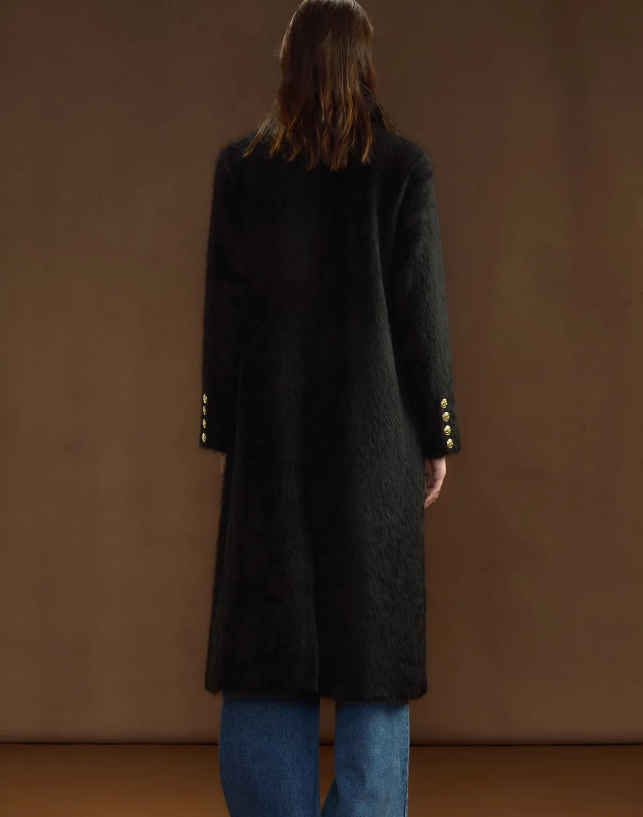 Sale Cynthia Rowley Heritage Double Breasted Coat BLACK