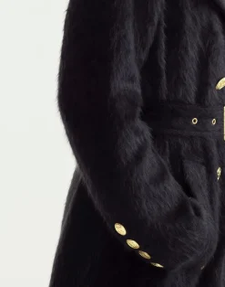 Sale Cynthia Rowley Heritage Double Breasted Coat BLACK