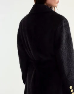 Sale Cynthia Rowley Heritage Double Breasted Coat BLACK