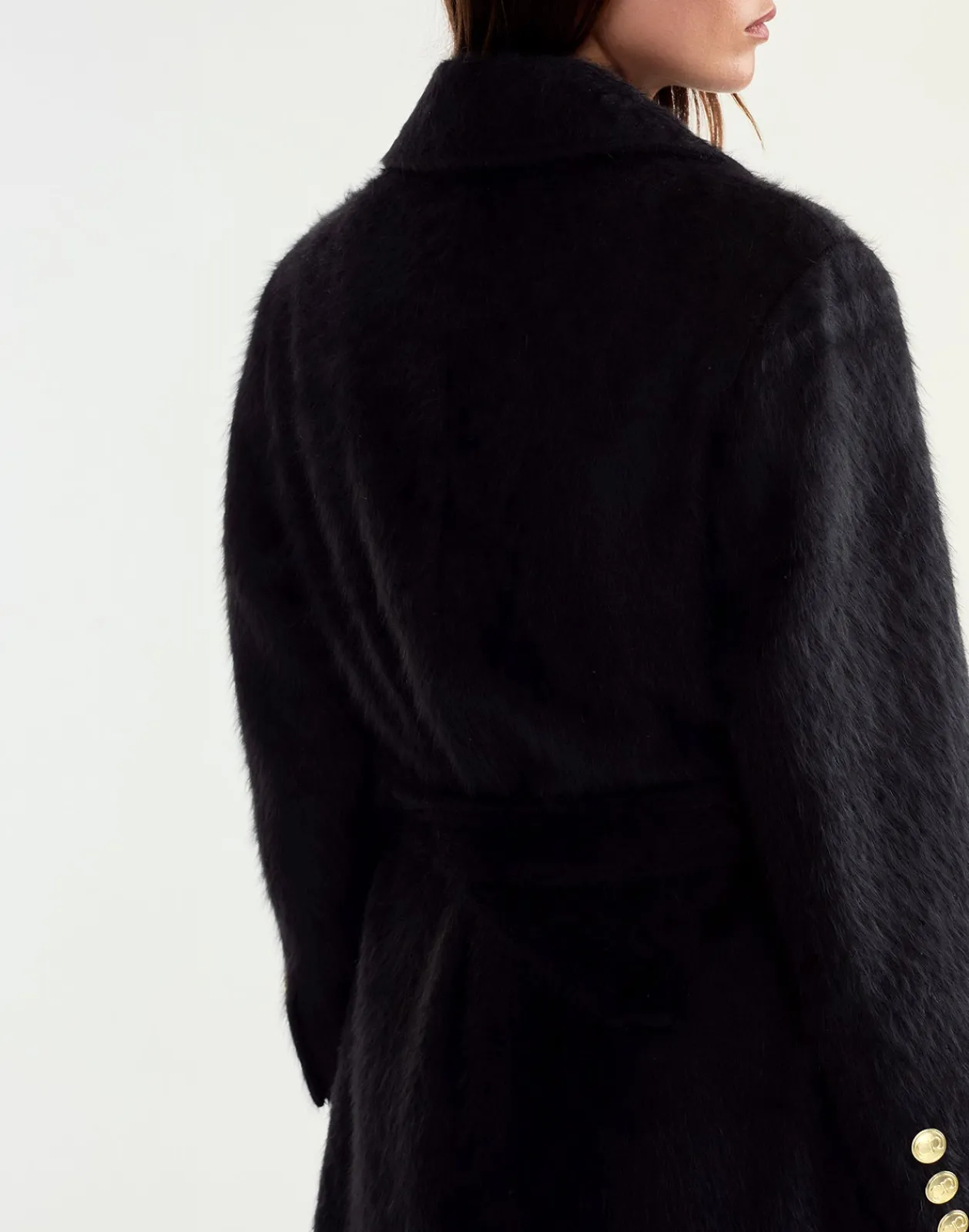 Sale Cynthia Rowley Heritage Double Breasted Coat BLACK