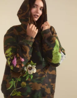 New Cynthia Rowley In Plain Sight Hoodie GRNCAM