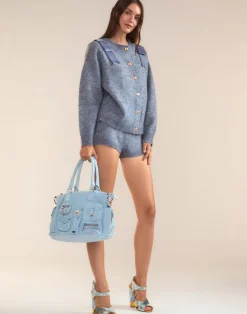 Discount Cynthia Rowley Ivy Wool Knit Short Denim