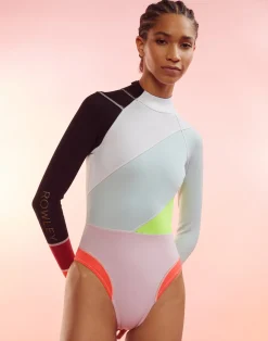 Online Cynthia Rowley Janet Colorblock High Cut Wetsuit BLPKM