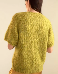 Clearance Cynthia Rowley Kendal Knit Sweater GREEN