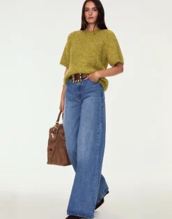 Clearance Cynthia Rowley Kendal Knit Sweater GREEN