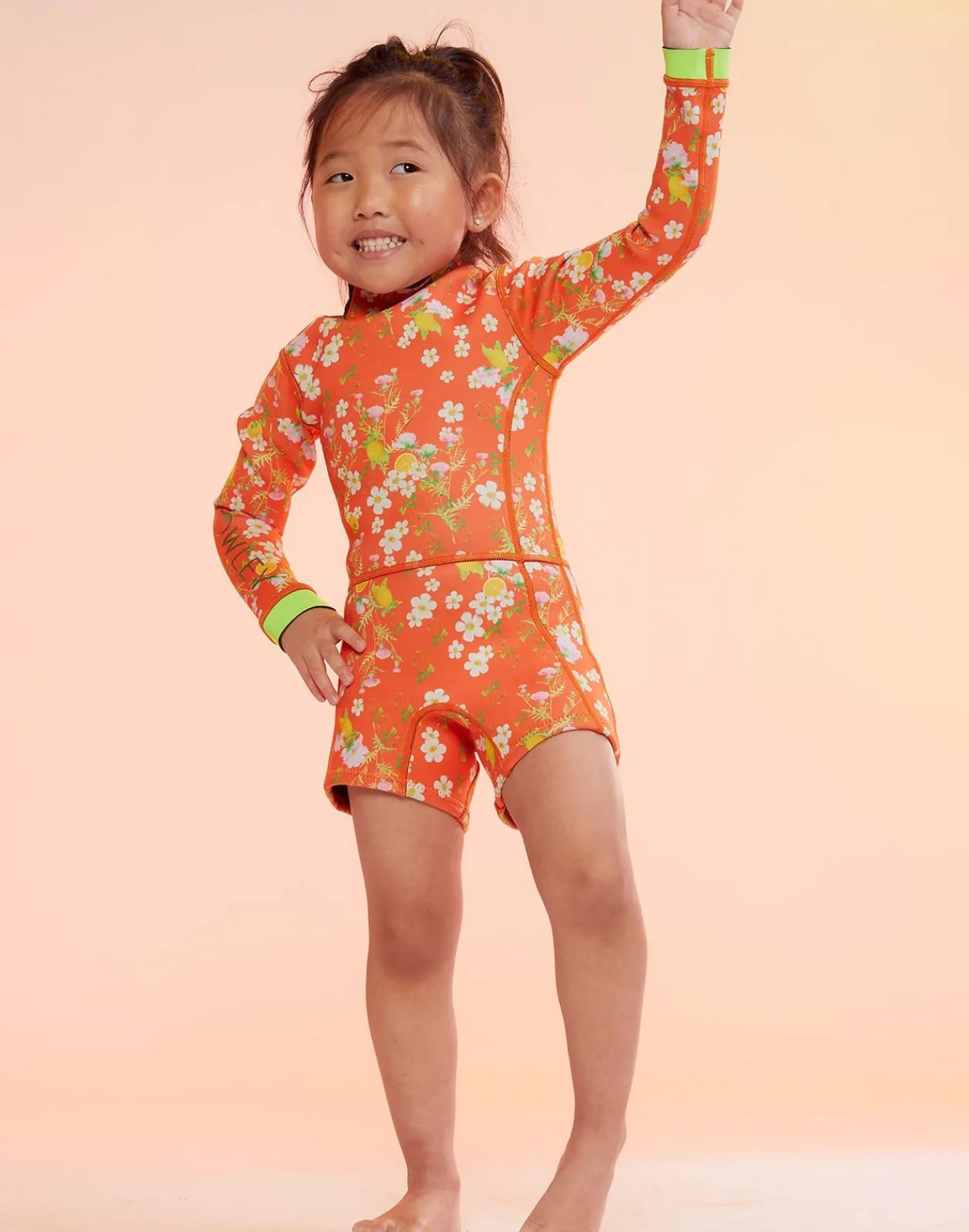 New Cynthia Rowley Kids Floral Wetsuit ORGMT