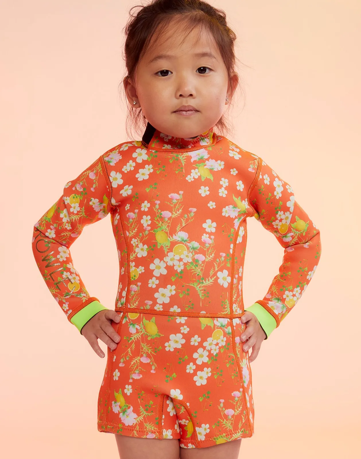 New Cynthia Rowley Kids Floral Wetsuit ORGMT