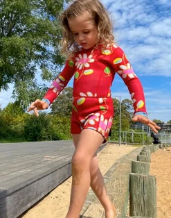 Best Cynthia Rowley Kids Floral Wetsuit Red