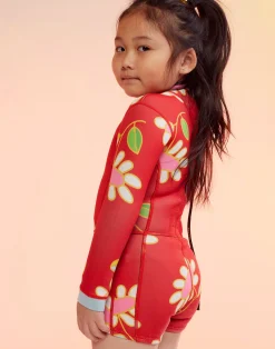 Best Cynthia Rowley Kids Floral Wetsuit Red