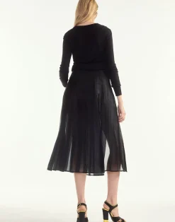 Outlet Cynthia Rowley Kora Kilt Skirt BLACK