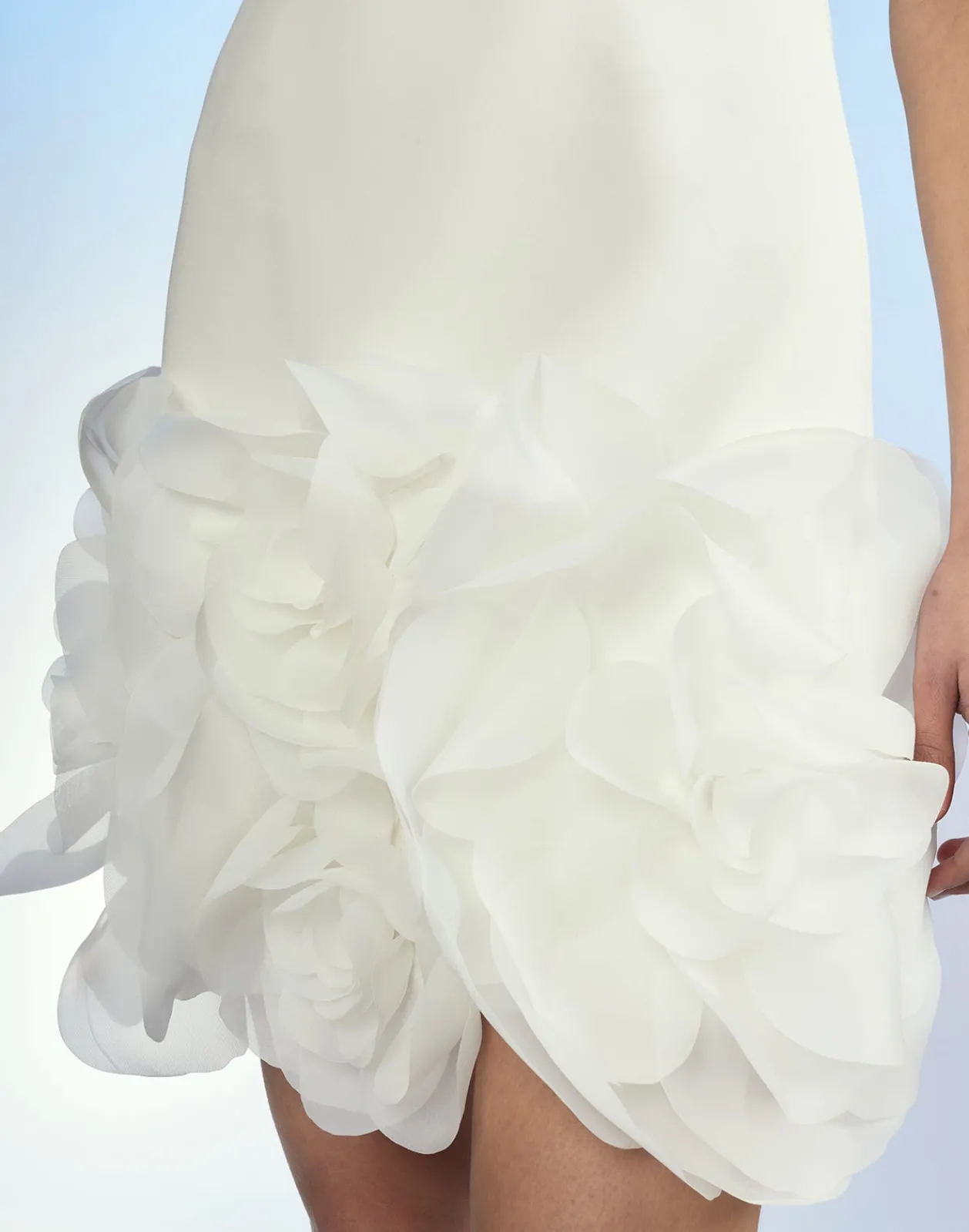 Best Cynthia Rowley Kourtney Organza Flower Hem Dress White
