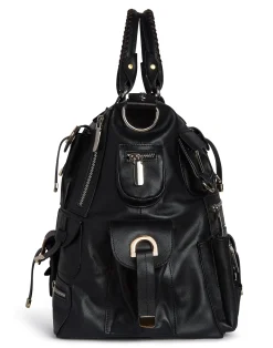 Hot Cynthia Rowley Leather Cargo Pocket Bag BLACK