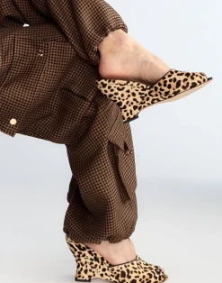 Fashion Cynthia Rowley Leopard Pony Hair Wedges LEOPD