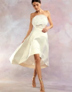 Discount Cynthia Rowley Livia Satin Skirt White