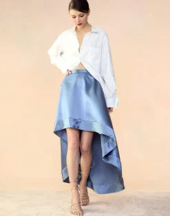 Fashion Cynthia Rowley Livia Satin Skirt GRAY