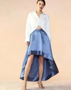 Fashion Cynthia Rowley Livia Satin Skirt GRAY