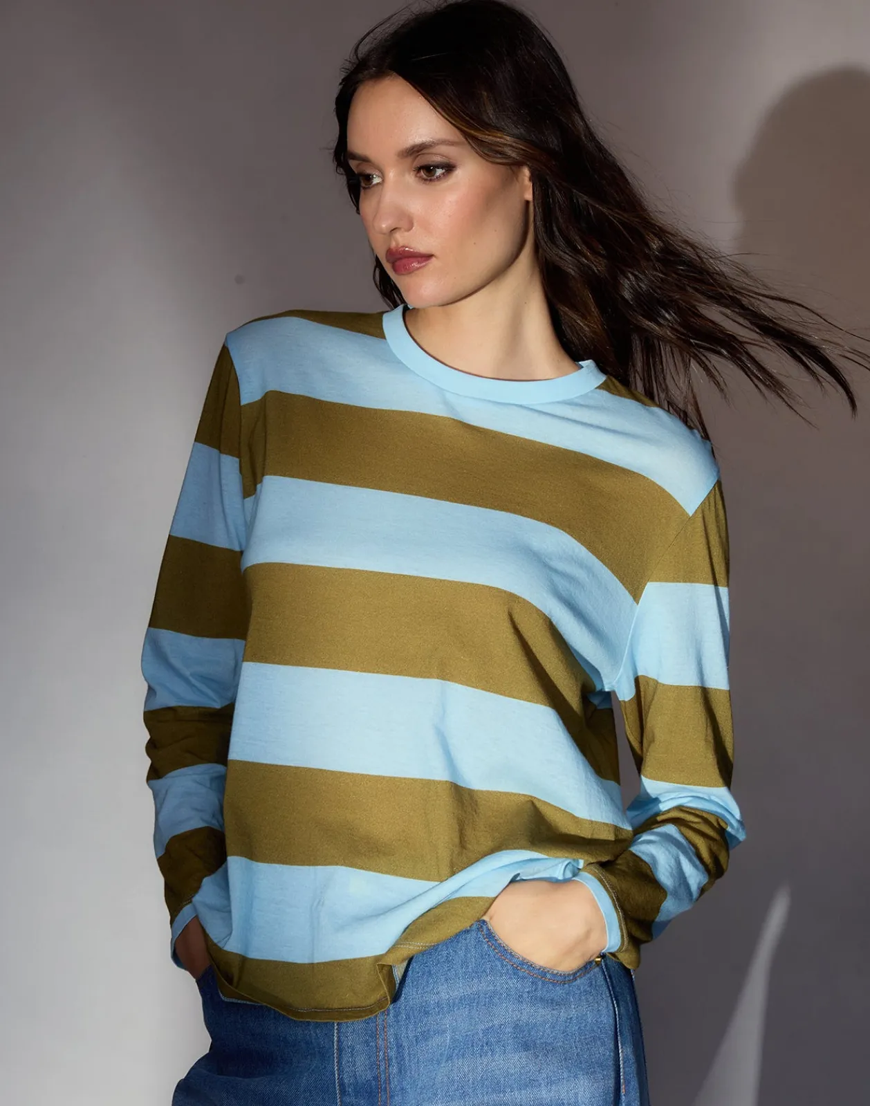 Best Cynthia Rowley Long Sleeve Everyday Tee BLUGR