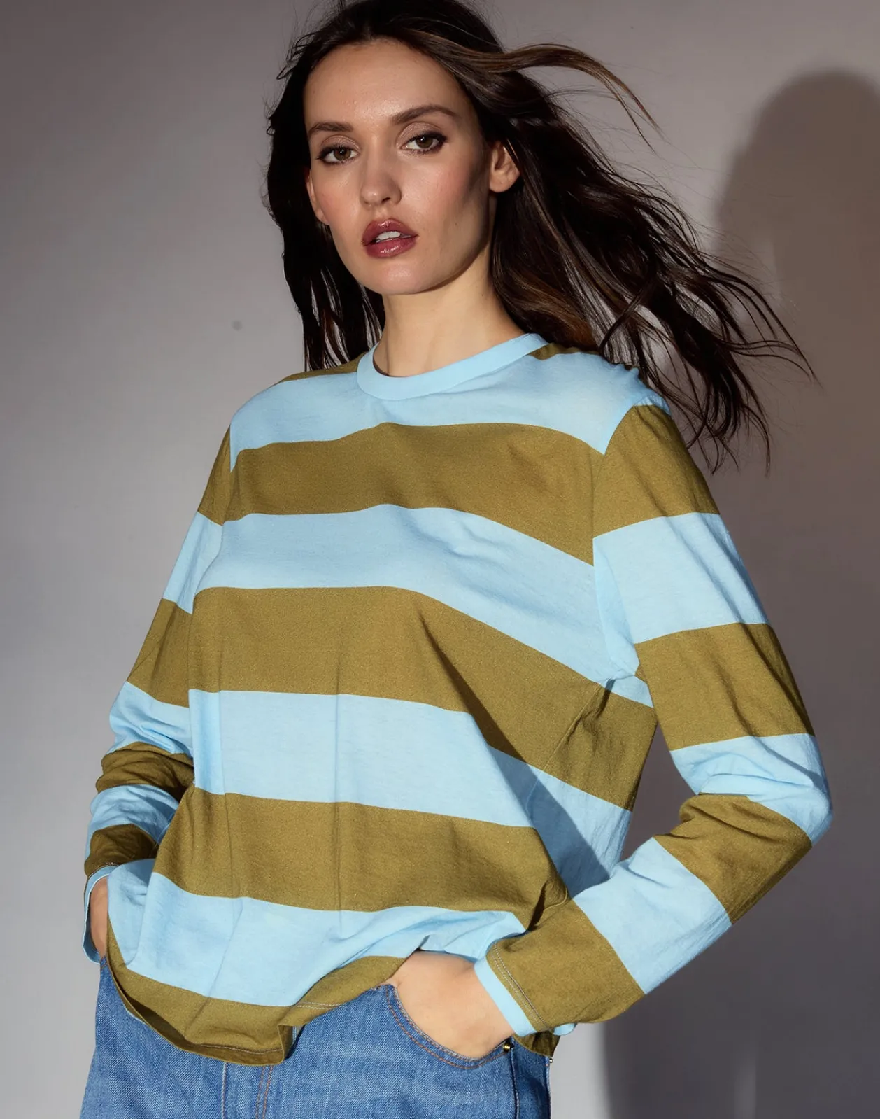 Best Cynthia Rowley Long Sleeve Everyday Tee BLUGR