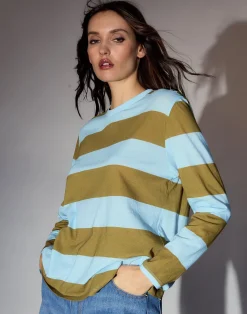 Best Cynthia Rowley Long Sleeve Everyday Tee BLUGR