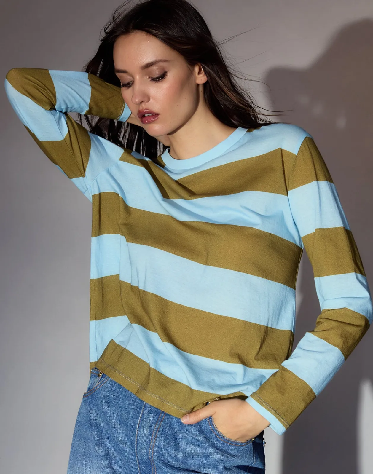 Best Cynthia Rowley Long Sleeve Everyday Tee BLUGR