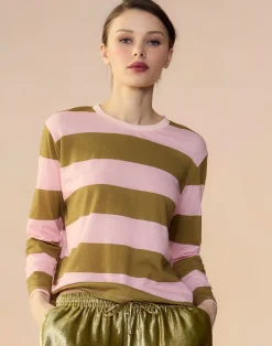 Fashion Cynthia Rowley Long Sleeve Everyday Tee GRNPK