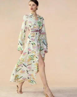 Fashion Cynthia Rowley Love Locket Linen Shirt Dress WHTFL