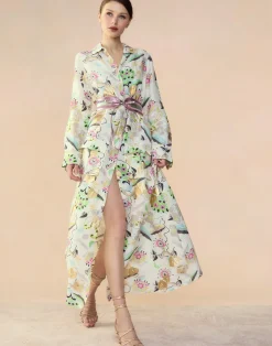 Fashion Cynthia Rowley Love Locket Linen Shirt Dress WHTFL