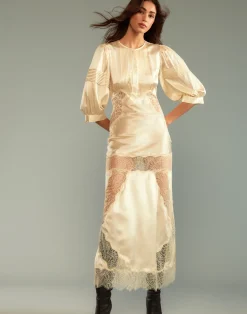 Clearance Cynthia Rowley Lure Lace Dress IVORY