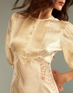 Clearance Cynthia Rowley Lure Lace Dress IVORY