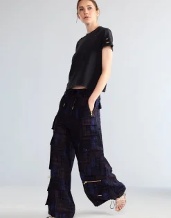 Outlet Cynthia Rowley Madrid Madras Cargo Pants NVMT