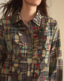 New Cynthia Rowley Madrid Madras Tuxedo Dress PLAID