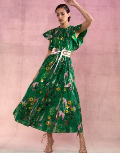 Hot Cynthia Rowley Malta Kaftan GRNFL