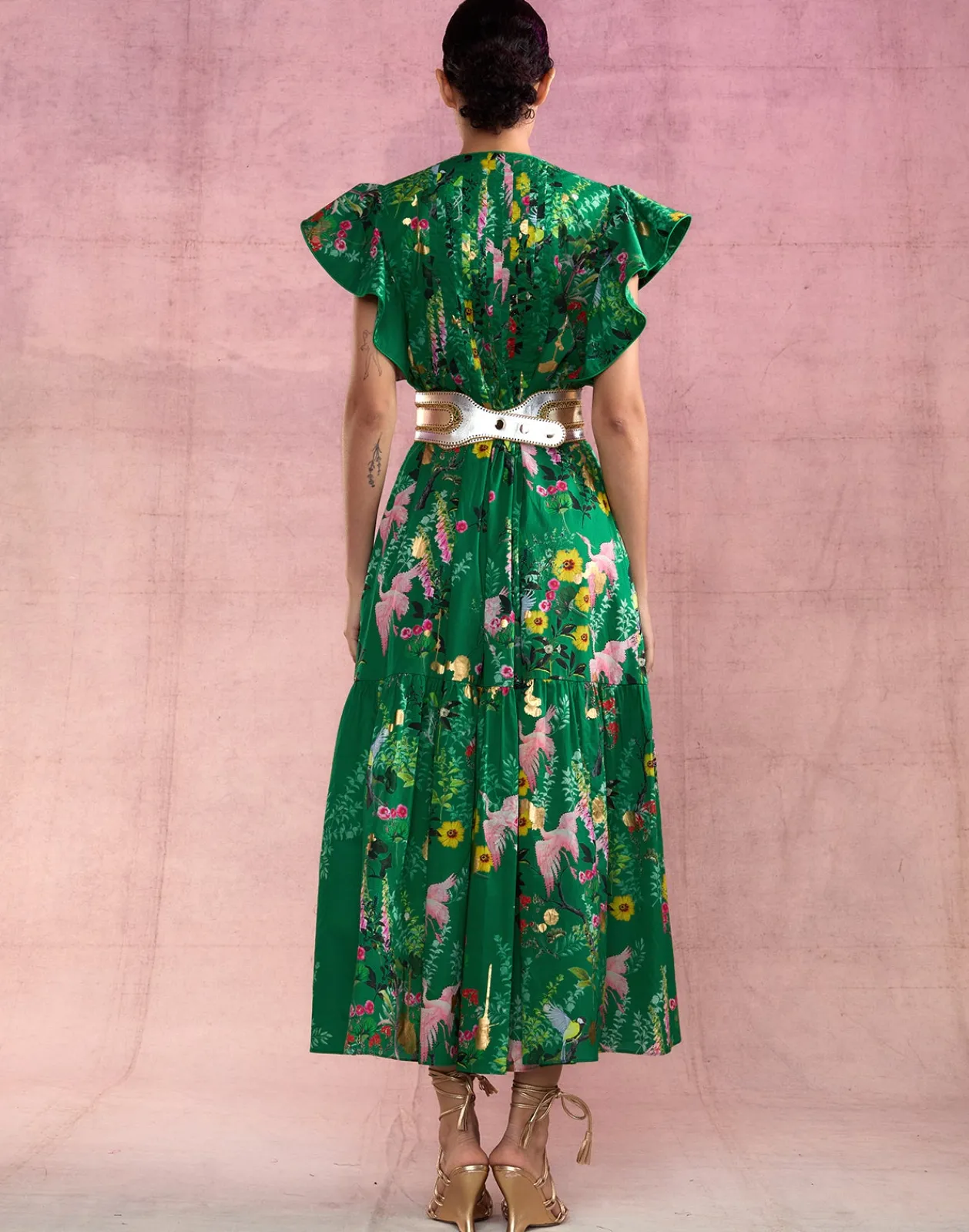 Hot Cynthia Rowley Malta Kaftan GRNFL