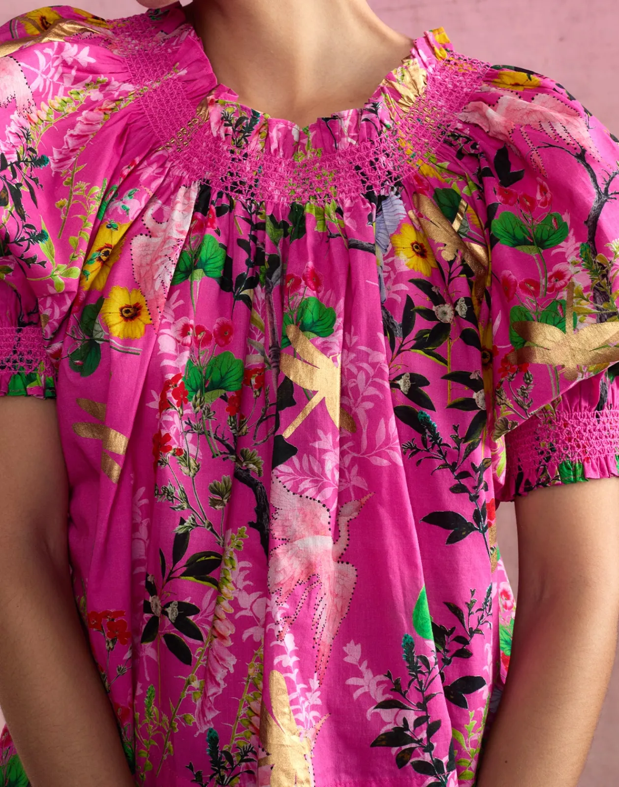 Outlet Cynthia Rowley Malta Off Shoulder Blouse PNKFL