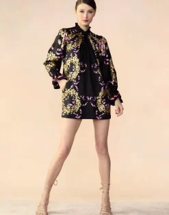 Online Cynthia Rowley Marseille Shift Dress BLKGD