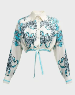 Outlet Cynthia Rowley Marseille Shirt WTBLU