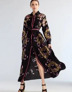 Clearance Cynthia Rowley Marseille Shirt Dress BLKGD