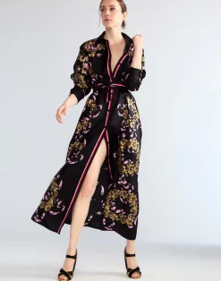 Clearance Cynthia Rowley Marseille Shirt Dress BLKGD