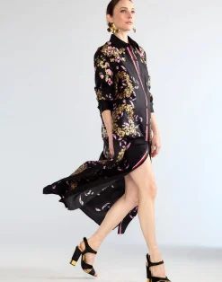 Clearance Cynthia Rowley Marseille Shirt Dress BLKGD