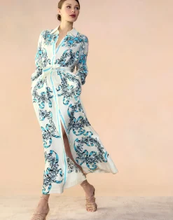 Sale Cynthia Rowley Marseille Shirt Dress WTBLU