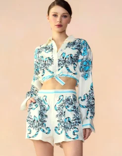 Best Cynthia Rowley Marseille Shorts WTBLU