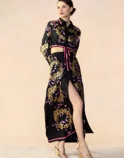 Online Cynthia Rowley Marseille Skirt BLKGD